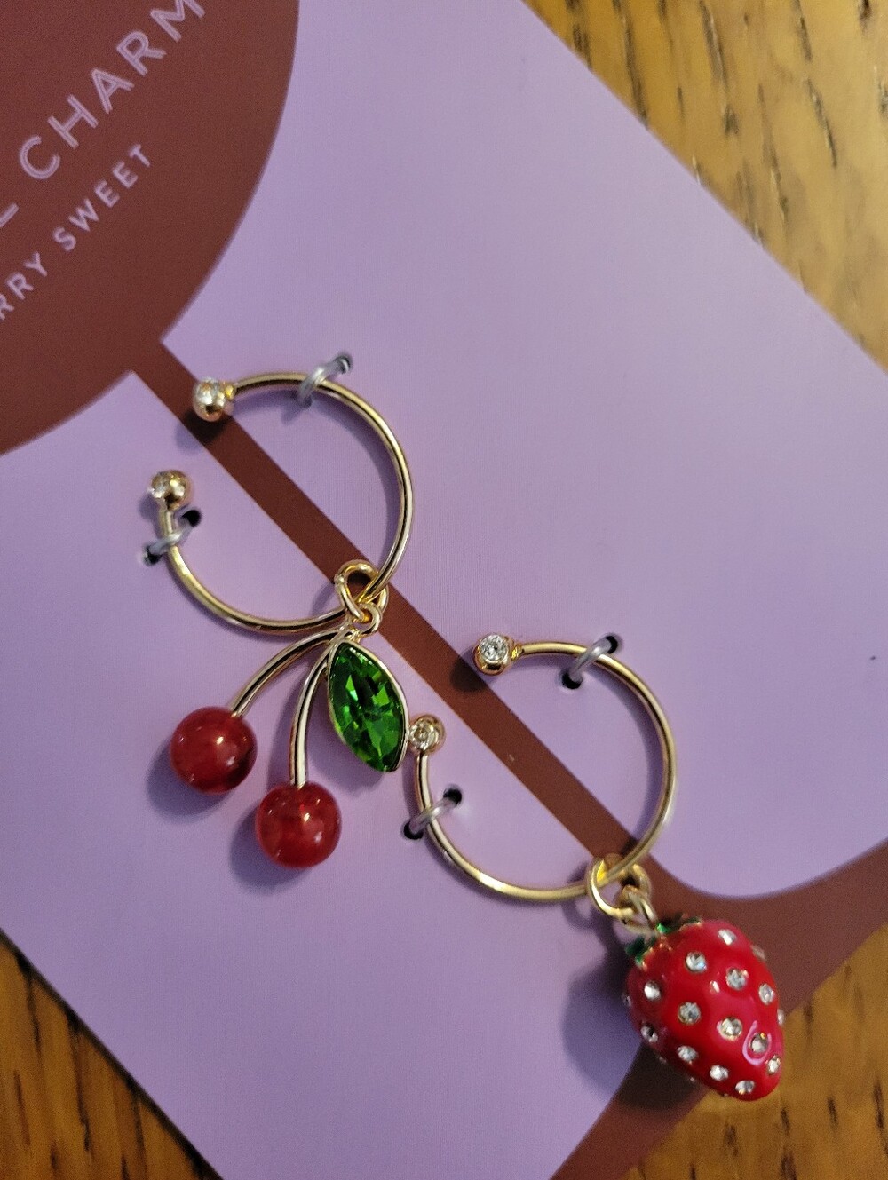 Anhropologie Cocktail Charms - set of 2 - Berry Sweet - Picture 7 of 9